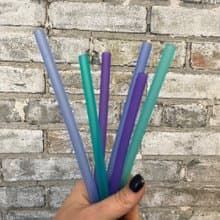 20cm 6入矽膠環保吸管組【2款】-美國GoSili