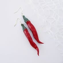 Red Hot Chili Pepper Earrings Vegetable Earrings Food earrings Red cute earrings