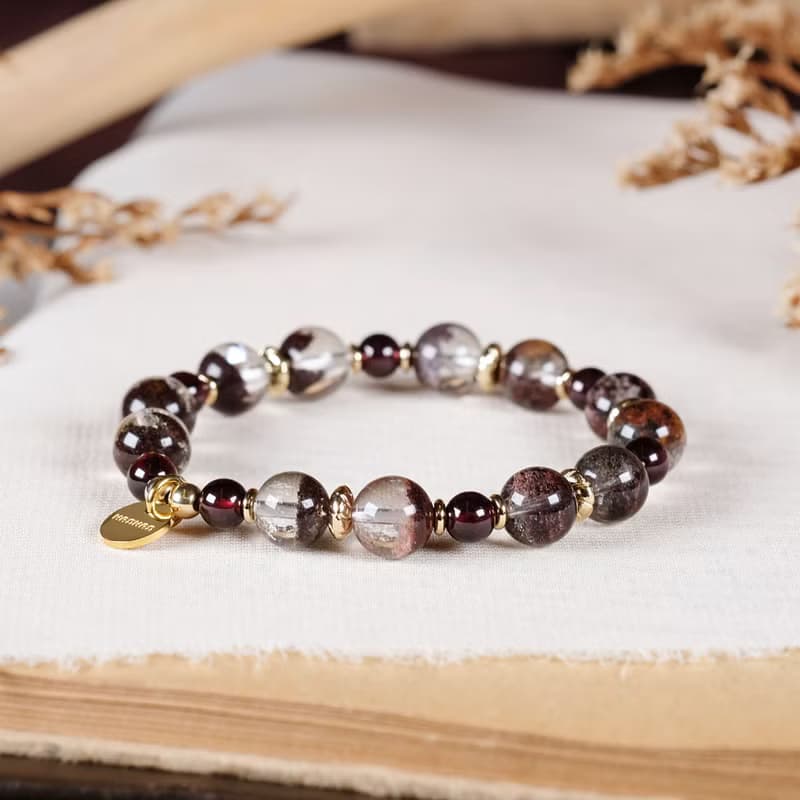 紅幽靈 石榴石 手鍊 天然礦石水晶