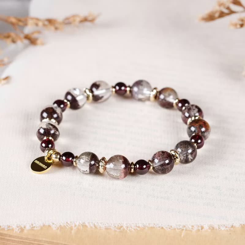 紅幽靈 石榴石 手鍊 天然礦石水晶