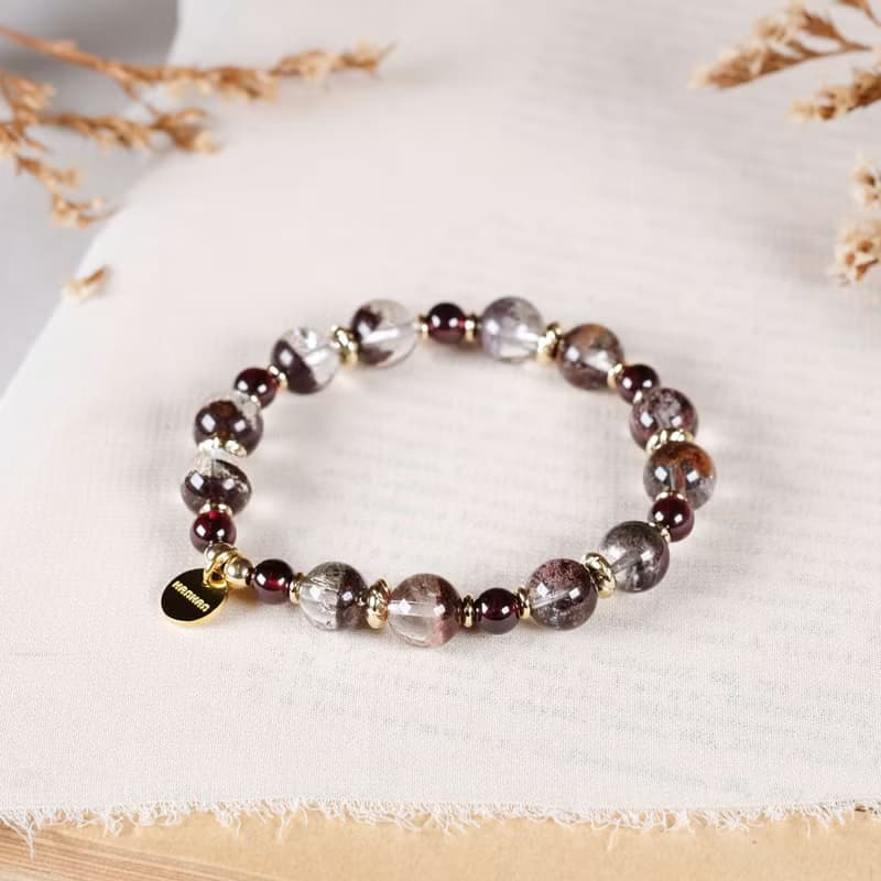 紅幽靈 石榴石 手鍊 天然礦石水晶