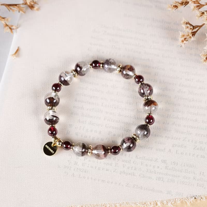 紅幽靈 石榴石 手鍊 天然礦石水晶