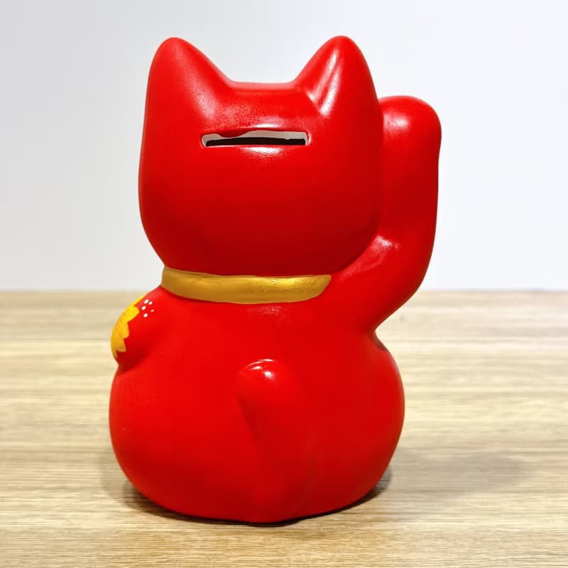 【赤陽招福】日本谷中堂招財貓 | 赤地 向日葵