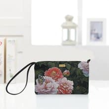 多功能手拿包  手機袋  防潑水  /  平織緹花 復古牡丹