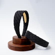 basic black tweed hairband handmade headband