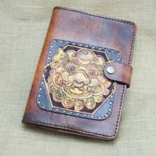 喜樂獅手作皮革筆記本手帳書札書衣(加贈皮書籤)