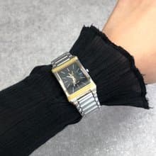 【 日本直送　名牌中古包 】Yves Saint Laurent 腕時計 シルバー レクタンギュラー クォーツ 5421-H04724Y k8c788
