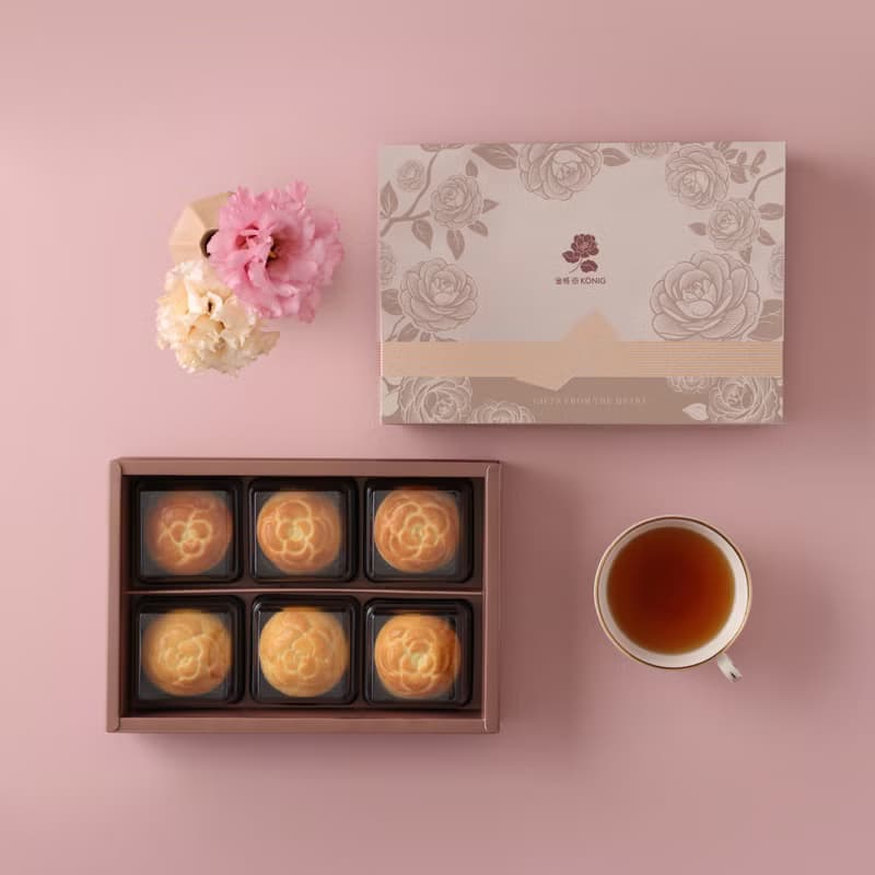 【金格食品】 山茶花菠蘿蛋黃酥禮盒 | 2025中秋禮盒