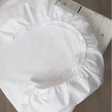 White minimalistic baby crib fitted sheet - Cot sheet fitted with elastic