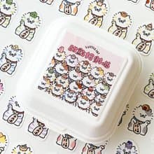 甜點招財貓貼紙禮盒\優惠福袋\手帳貼紙