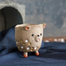 Bear plant pot