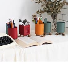 可愛貓腳 筆筒 彩妝刷收納 辦公室書桌收納 餐具收納