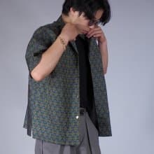 【日本製】翻拍和服襯衫男士 L、短長襯衫男士、給他的禮物