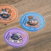 MEOWSIC CLUB 炫炫大貼紙 3入組