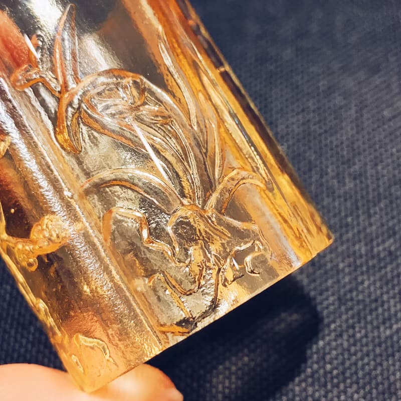 琉璃 四君子 蓋置