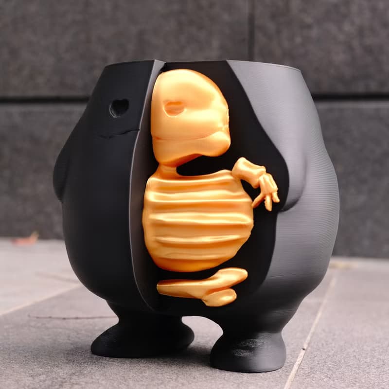 【半剖肥蛋】植物盆器 3d列印盆器 原創設計 塊根盆 多肉盆 膠盆