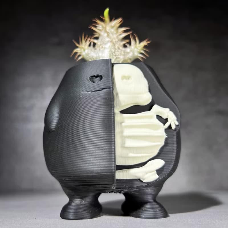 【半剖肥蛋】植物盆器 3d列印盆器 原創設計 塊根盆 多肉盆 膠盆