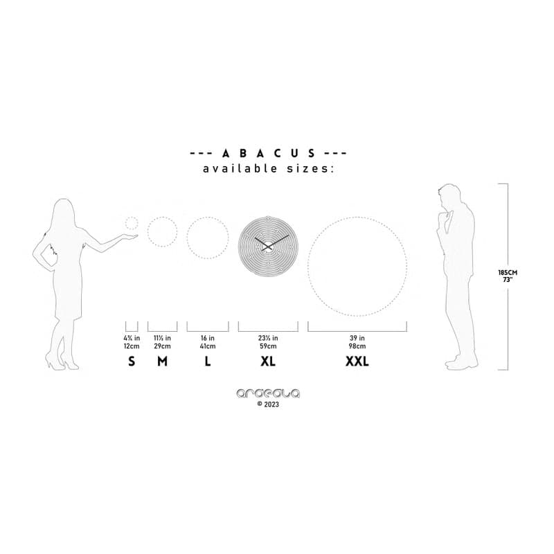 Abacus - 由鐳射切割幾何零件組成的手工木製掛鍾
