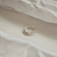 不規則三圈戒指 SV925/14KGF