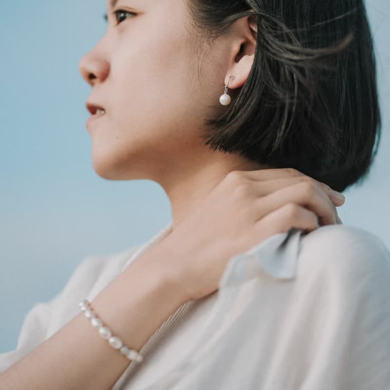 Nora_彈性珍珠手環