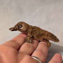 Baby Platypus - crocheted miniature - 5.5 cm.