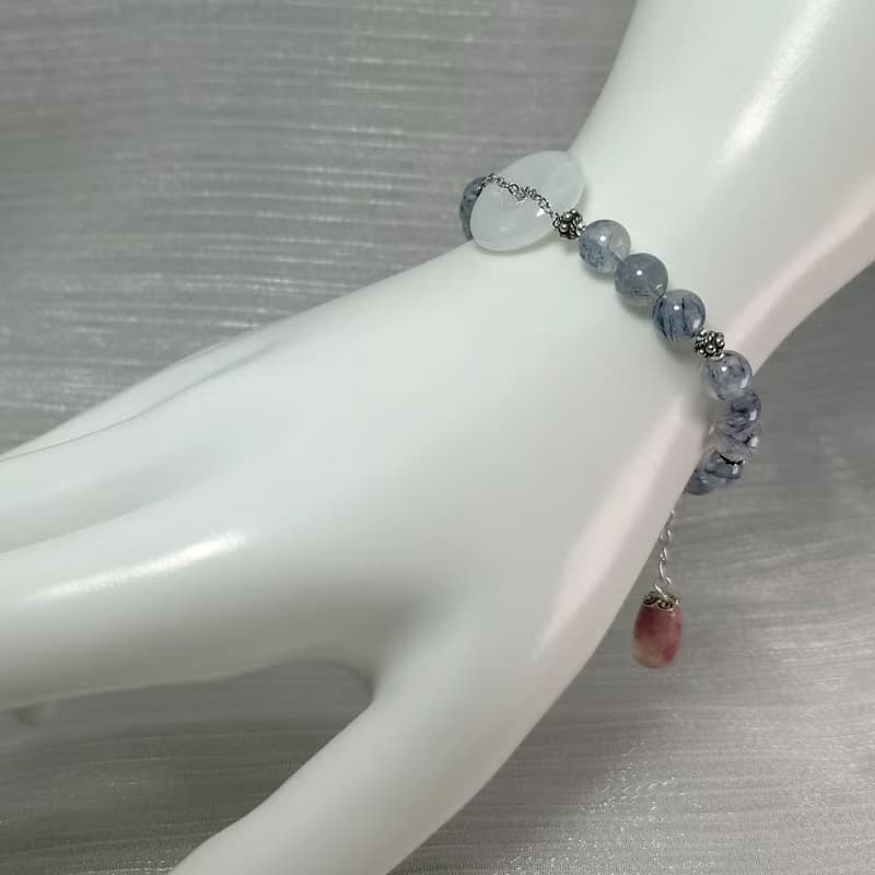 手鍊 翡翠 平安扣 藍髮晶 水晶 碧璽 925銀飾 手珠 寶石