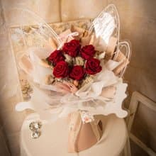 限台中自取/外送【蝴蝶】乾燥花 永生花花束 紅玫瑰花束