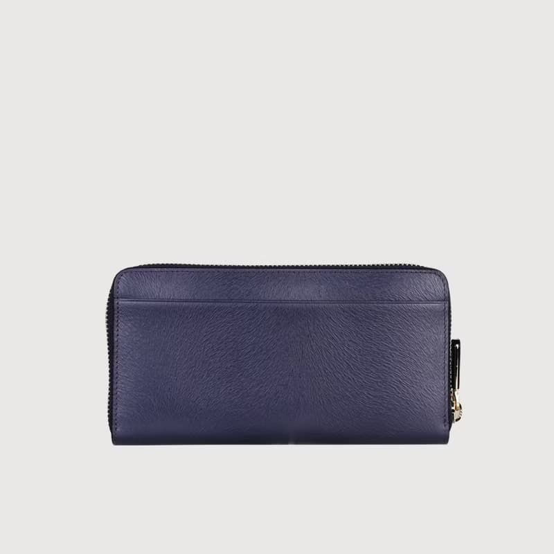 【免費升級送禮包裝】奧菲莉亞V 12卡拉鍊長夾-午夜藍/BF628-V102