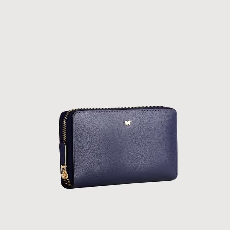 【免費升級送禮包裝】奧菲莉亞V 12卡拉鍊長夾-午夜藍/BF628-V102