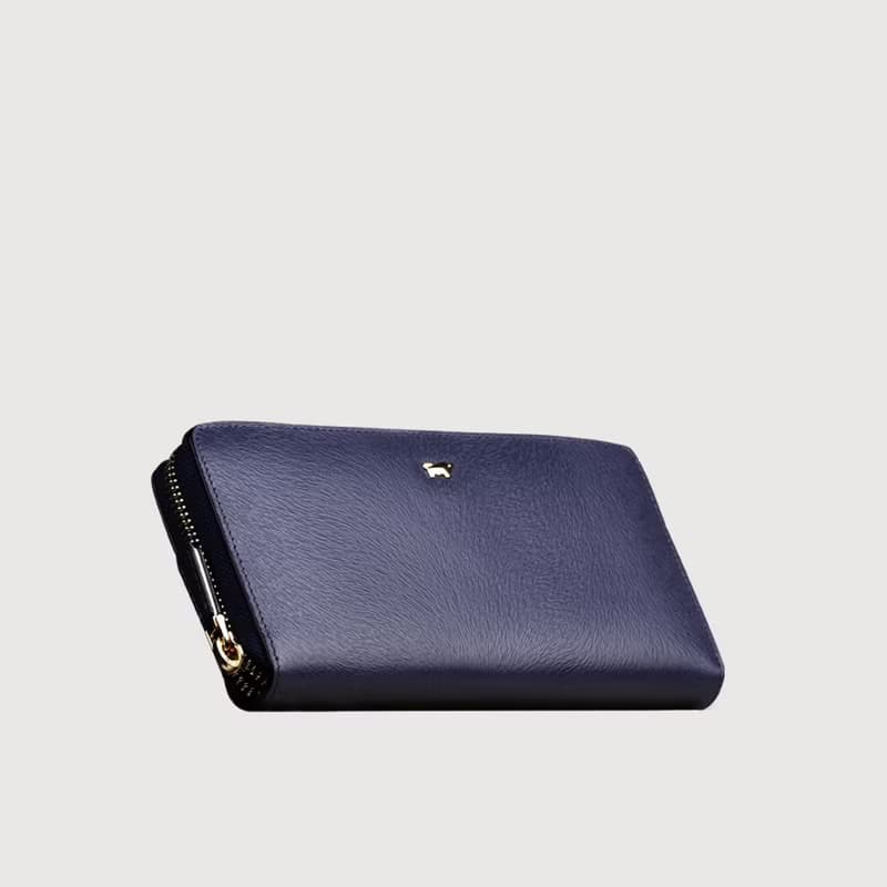 【免費升級送禮包裝】奧菲莉亞V 12卡拉鍊長夾-午夜藍/BF628-V102
