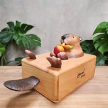 BEAVERBOX wood carving art toy sculpture decoration box