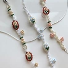 花蔓綺羅  串珠手鍊 手工飾品  純銀鍊