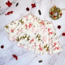 現貨 聖誕節系列-刷毛單口袋短圓裙 麋鹿款