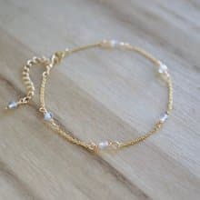 ITS-B114【14KGF・拉長石】間隔寶石手鍊