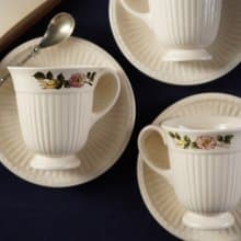 英國Wedgwood 'Briar Rose薔薇'系列高腳杯/茶杯/咖啡杯組