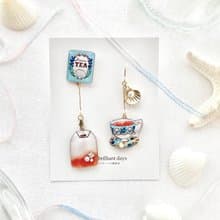 Teabag earring Marine　海のティーバッグイヤリング・ピアス