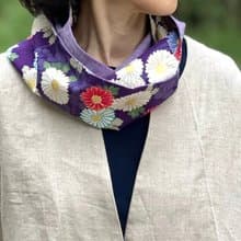 Oka長款拼布頸套