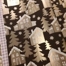 霧面金屬雪屋/雙面色(巧克力格紋)/瑞士包裝紙