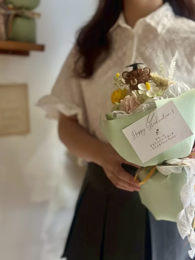 全台獨家熊可愛的畢業花束 | L款_店到店下單區(超過2束要補運喔)