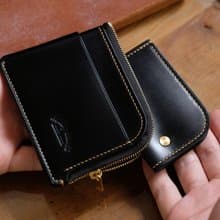 MILDY HANDS - 馬臀皮拉鍊皮夾 - Zipper Wallet Shell Corodvan