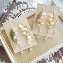 【新版】鈴蘭  •  風鈴 - 手工樹脂耳環飾品結婚禮物