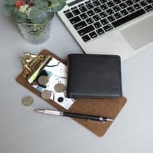 Paul (Black) : wallet, men purse, Black, cow leather, folded wallet