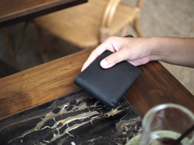 Paul (Black) : wallet, men purse, Black, cow leather, folded wallet
