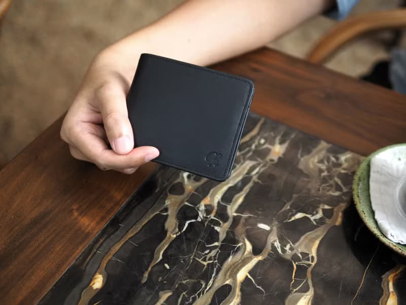Paul (Black) : wallet, men purse, Black, cow leather, folded wallet