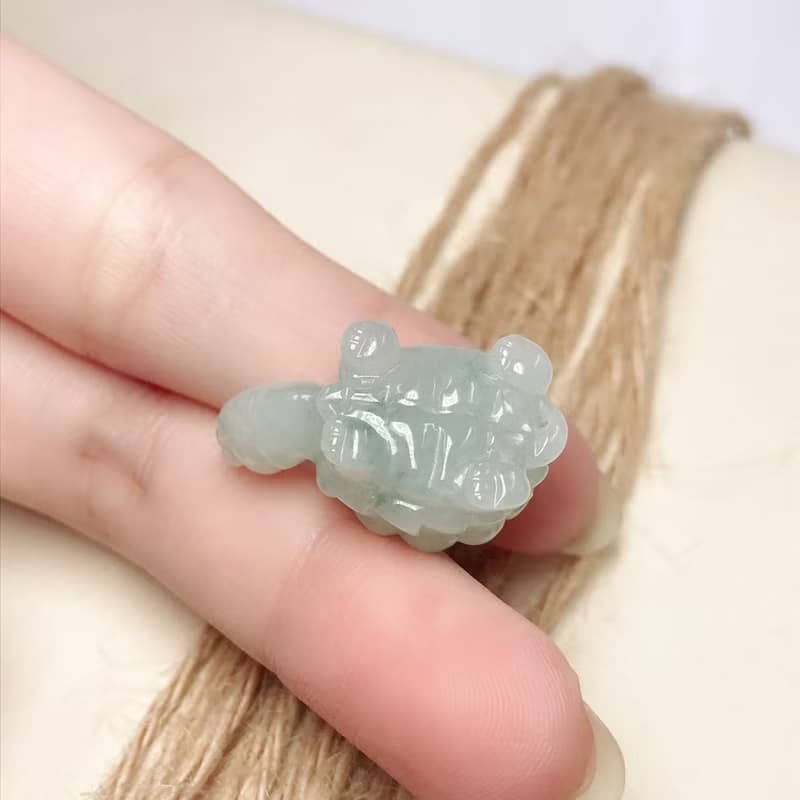 【吉祥‧長壽】冰種翡翠烏龜擺飾 | 天然緬甸玉A貨翡翠 | 送禮
