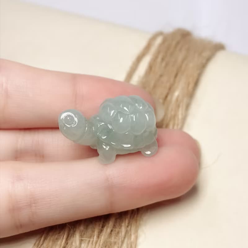 【吉祥‧長壽】冰種翡翠烏龜擺飾 | 天然緬甸玉A貨翡翠 | 送禮