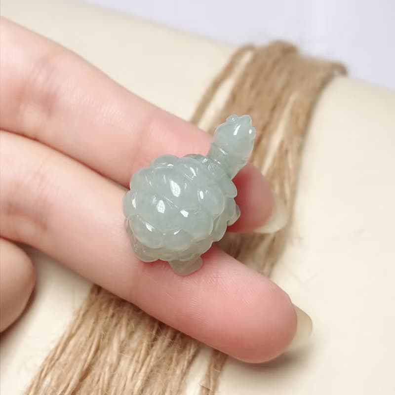 【吉祥‧長壽】冰種翡翠烏龜擺飾 | 天然緬甸玉A貨翡翠 | 送禮