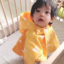 抗風防雨雙面斗篷-訂製  和風10vs黃色防水 外套 嬰兒披風