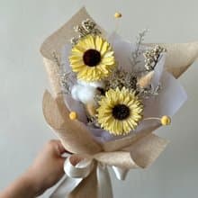 索拉太陽花束 永生非洲菊花束 畢業花束 乾燥花束