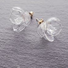 Hario 手工玻璃耳環 - 山茶花耳環 (HAP-TB-001)